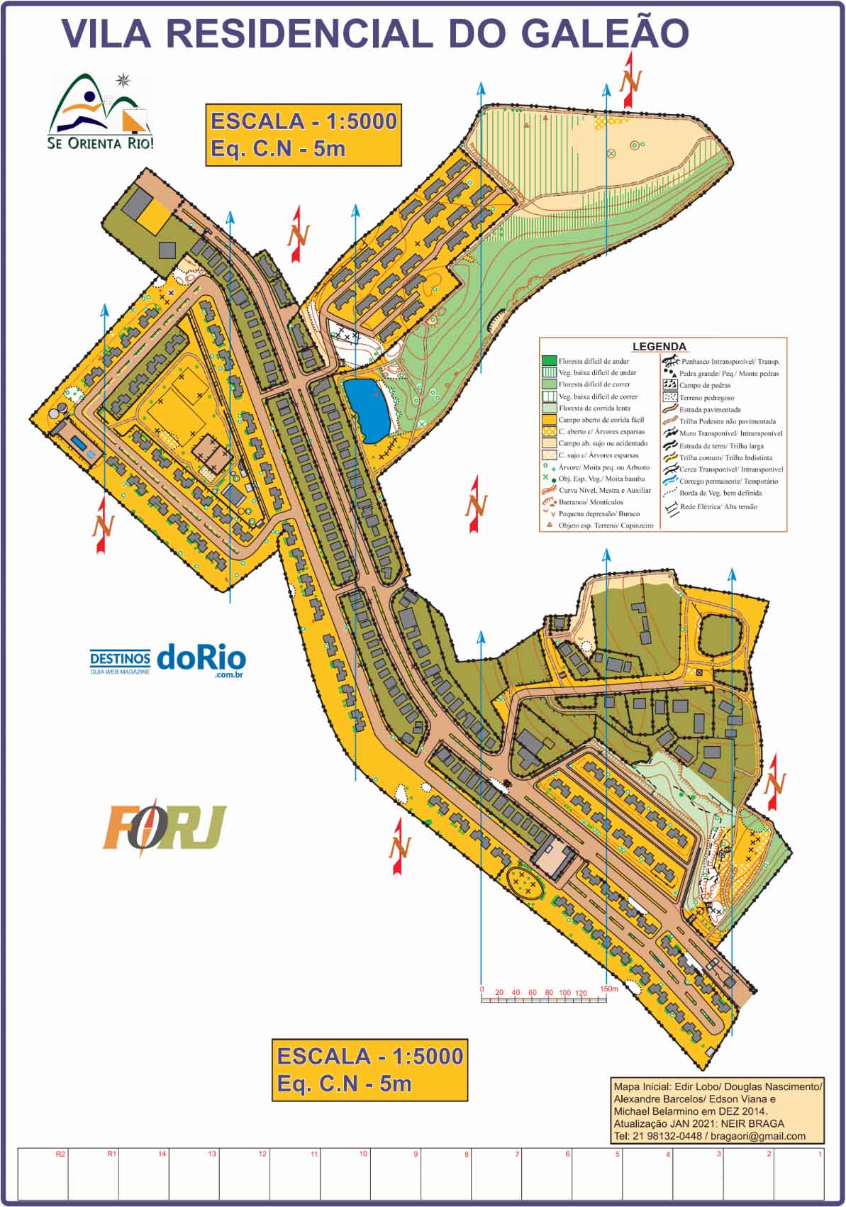 mapa esporte orientação vila residencial do galeão