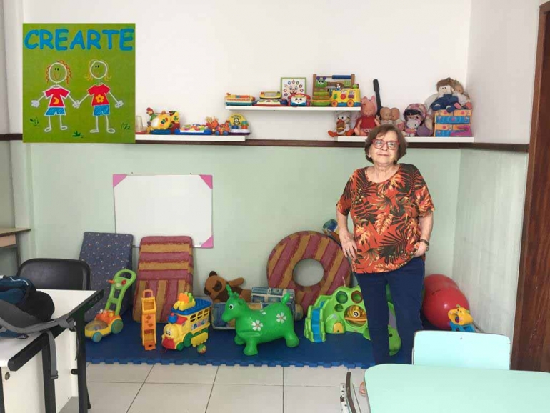 Dona Inês idealizadora e fundadora do CREARTE