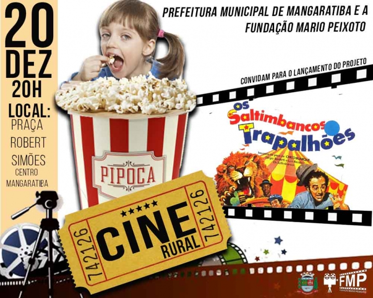 Cinema grátis em praça pública: Mangaratiba lança Projeto “Cine Rural” no dia 20