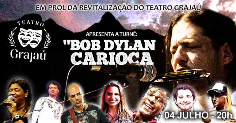 Cartaz do show de abertura da Turnê &#039;O Bob Dylan Carioca (Luciano Terra)
