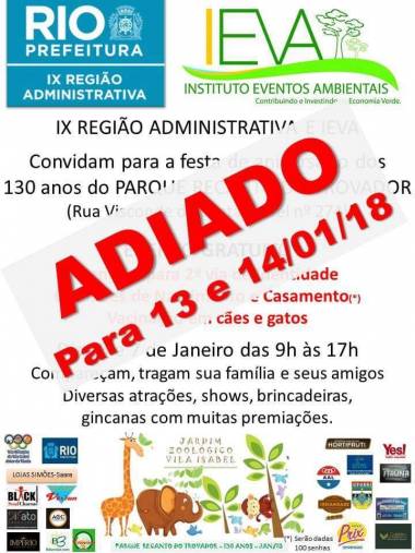 O antigo Jardim Zoológico agora está em boas mãos, nas mãos do IEVA, e já inicia suas atividades em grande festa neste final de semana