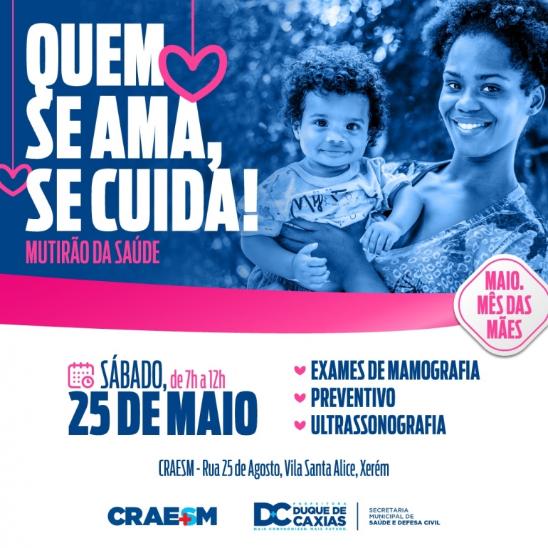 Prefeitura de Duque de Caxias promove mutirão de mamografia, preventivo e ultrassonografia no CRAESM de Xerém